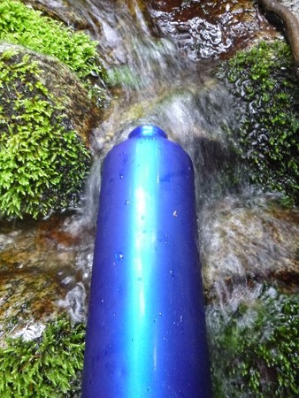 ザンザ洞 F6の滝上で水補充