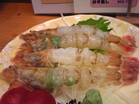 がす海老の刺身