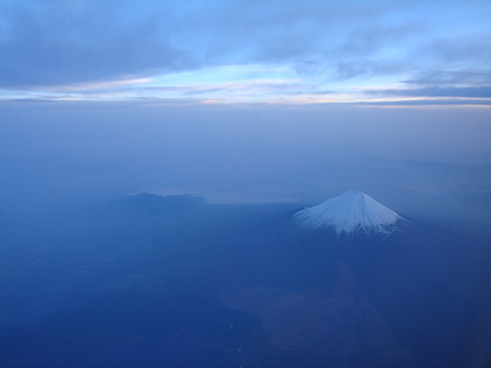 空から見た富士山