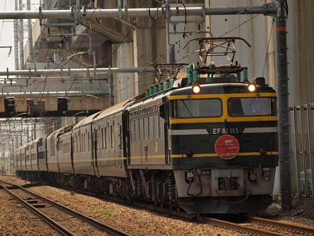 EF81 トワイライトエクスプレス回送 北方貨物線塚本信号場~宮原操車場