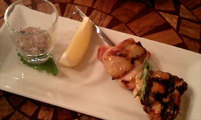 鶏のブロシェット@Brasserie Cafe Bretagne