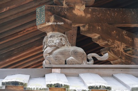 法隆寺金堂支柱飾り 象2014年02月10日_DSC_0308