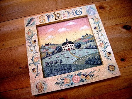 妻のトールペイント作品　春　風景