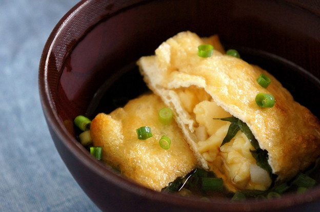 明石焼き風♪とろとろ卵豆腐入りこんがりお揚げさん 写真: 明石焼き風♪とろとろ卵豆腐入りこんがりお揚げさん