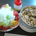 Photos: 山菜スープスパ＋レタスサラダ