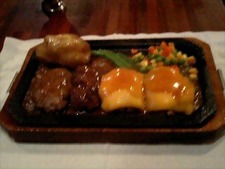 090505 渋谷「ゴールドラッシュ」のハンバーグ