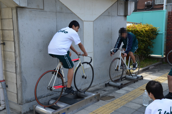 練習場所に着いたらちょうど長男が練習している最中だった